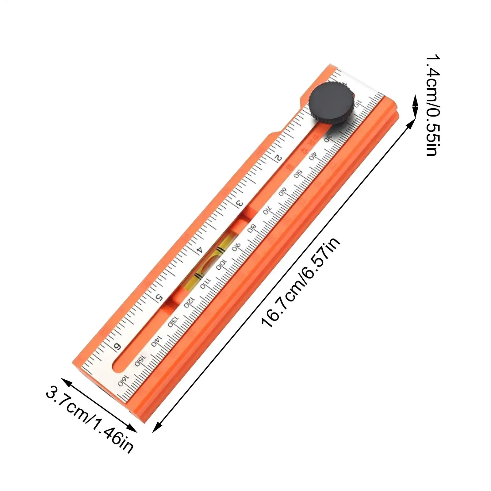Ferramentas de medição para carpintaria, régua de escrita, guia ajustável com marcação de ângulo de 15-90 graus para medidor de layout portátil