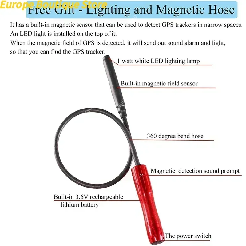 Raksa 021 ماسح ضوئي محمول للأمن كاشف إشارة GPS للسيارة اللاسلكية للكشف عن إشارة RF اللاسلكية وكاشف المغناطيس #6