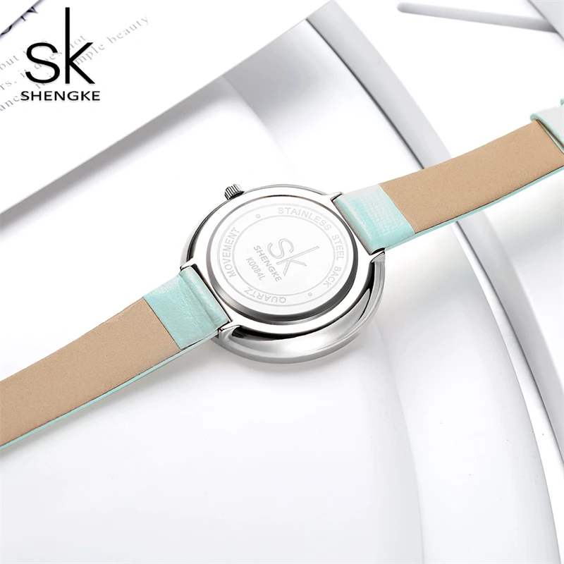 Shengke Luxury Ladies Watches Women Wristwatch Quartz Casual Watch Fashion Design New Relogio Feminino Ultra Thin Belt Clock