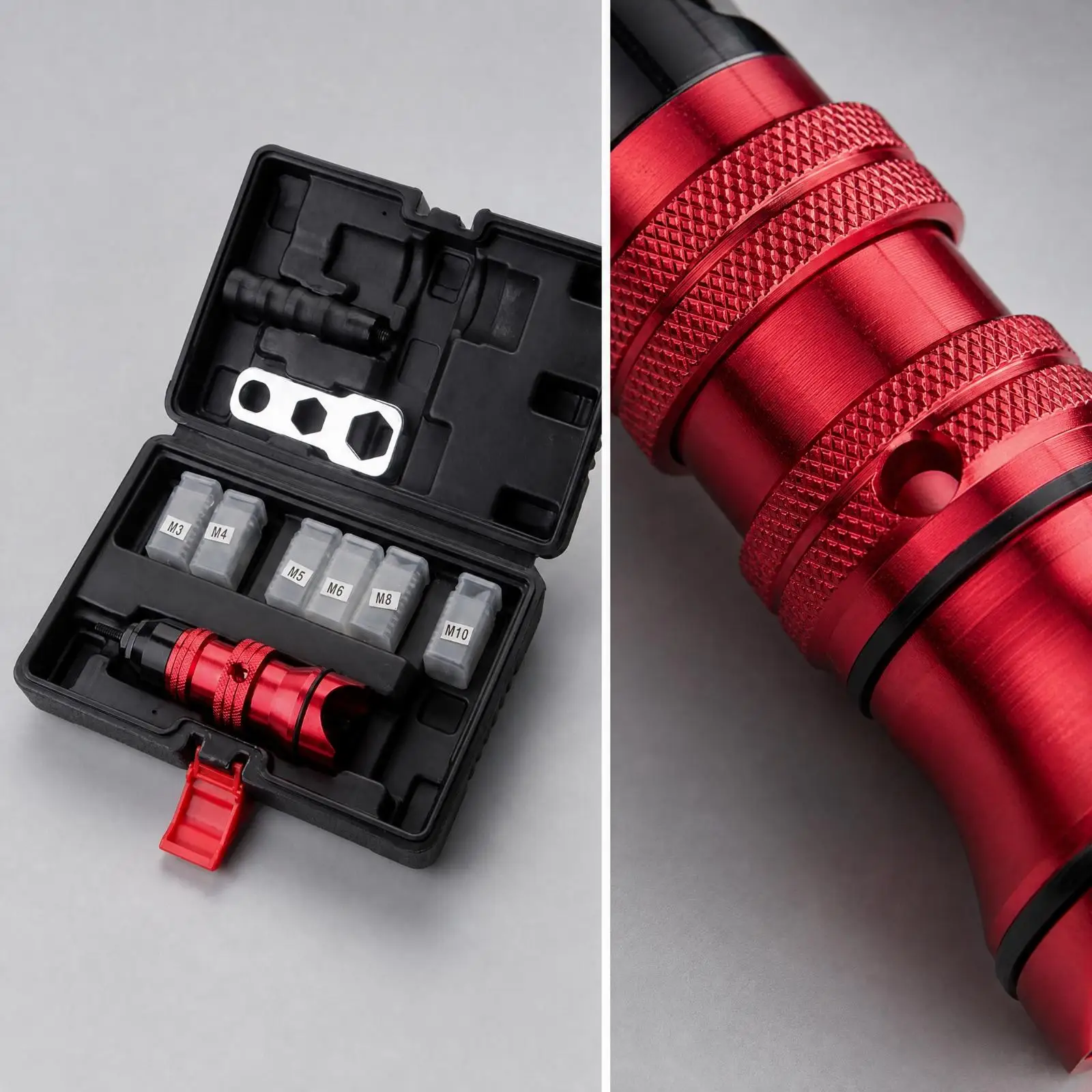Rivet-Nut Conversion Adapter Single-Hand Electric Drill Rivet Nut Adapter with Interchangeable Mandrels Non-Slip for General