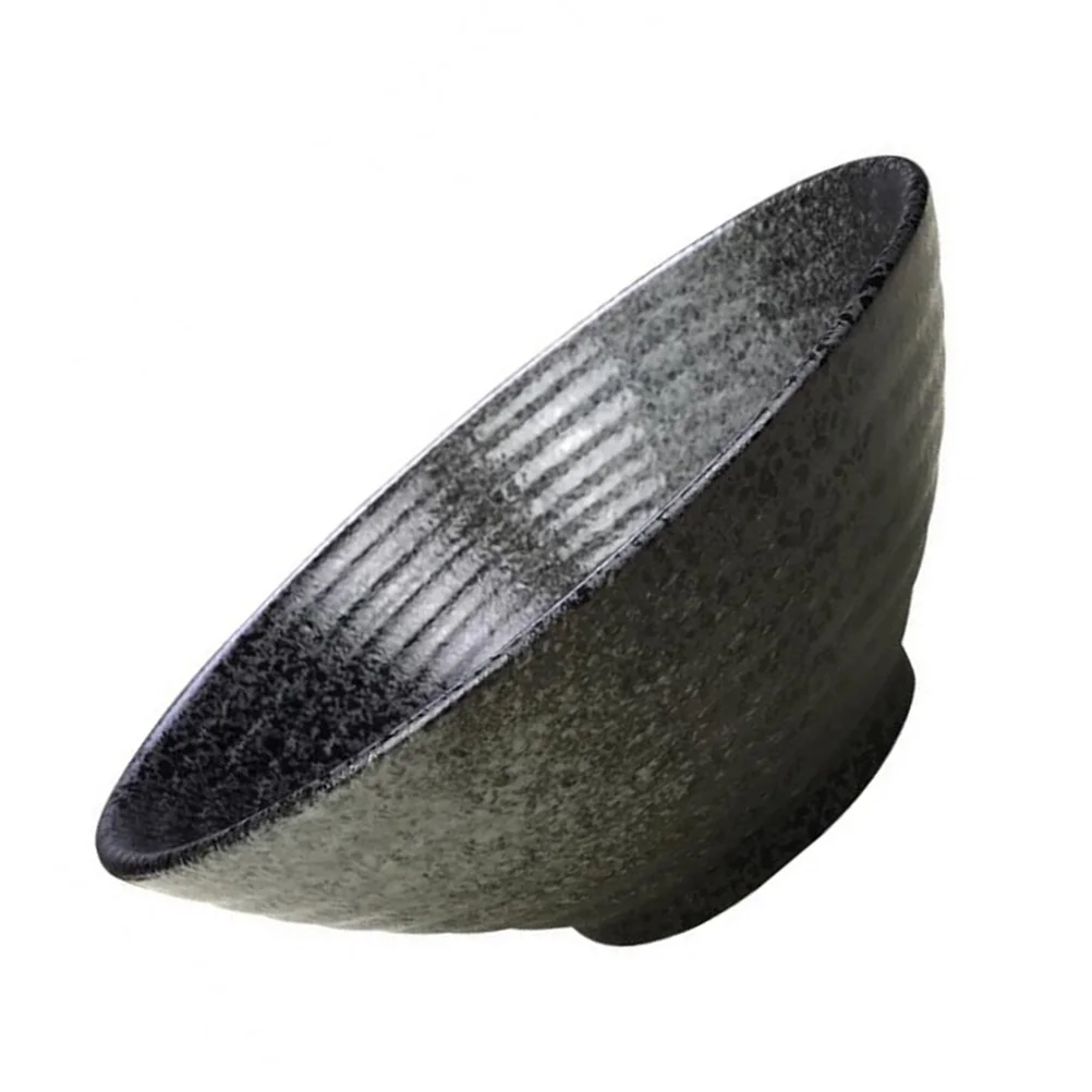 

Стильная керамическая миска, черная, безопасная для здоровья, идеально подходит для фруктов, салатов, десертов, лапши быстрого приготовления, домашнего ресторана