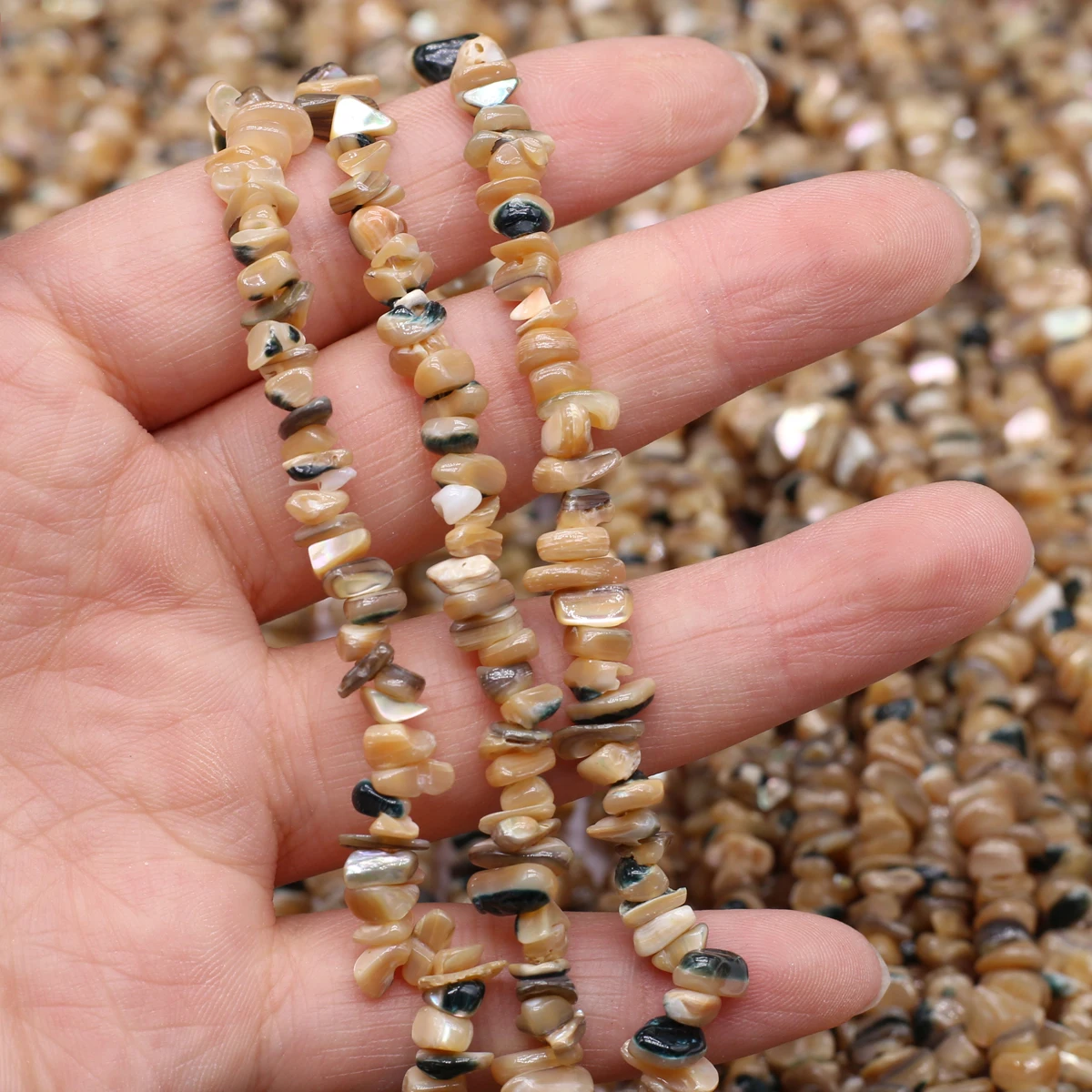 

6-7mm Brown Shell Irregular Chip Shape Natural Freshwater Bead Exquisite Jewelry Making DIY Necklace Bracelet Earrings Accessory