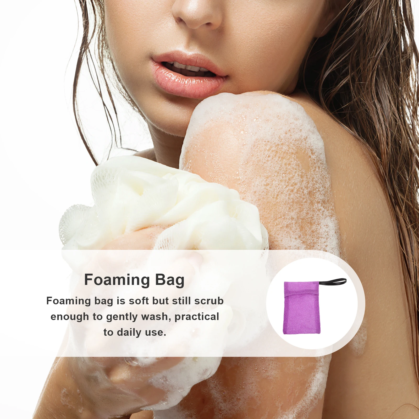 

Soap Mesh Pouch Shower Storage Sleeve for Bar Soap Thickened Design Soft Nylon Exfoliating Scrubber Durability