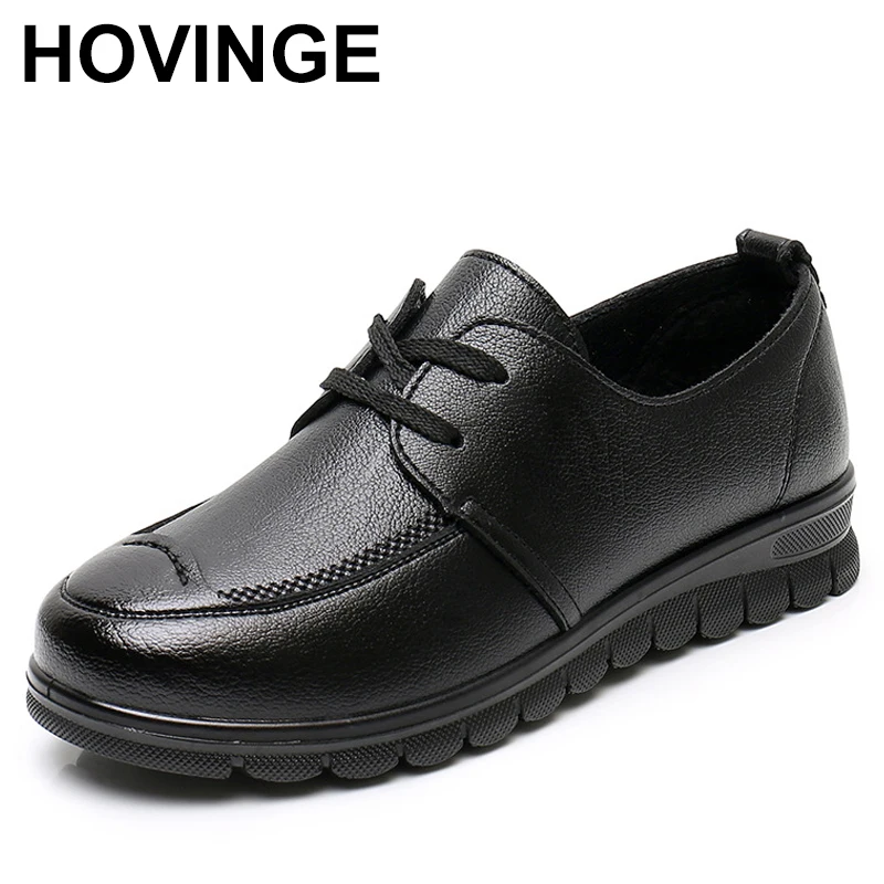 Spring and Autumn Mother Middle-aged and Elderly Soft-soled Flat Casual Single Shoes Work Shoes Ladies Dress Shoes