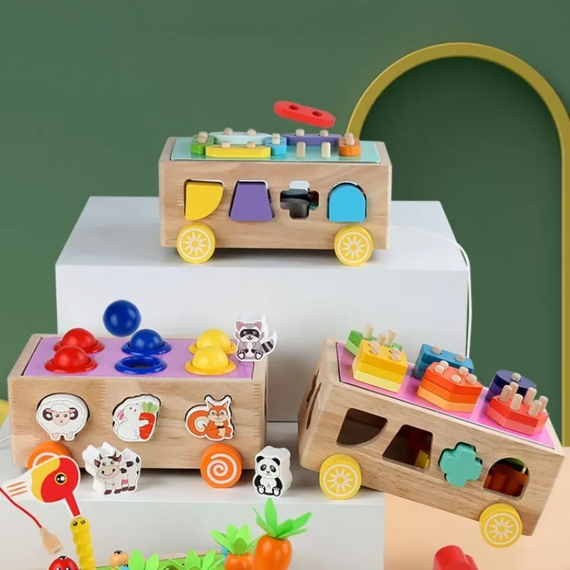 ألعاب خشبية أشكال ملونة متطابقة صندوق ألعاب ألغاز ملون مطرز ألعاب تعليمية معرفية ملونة هدايا للأطفال