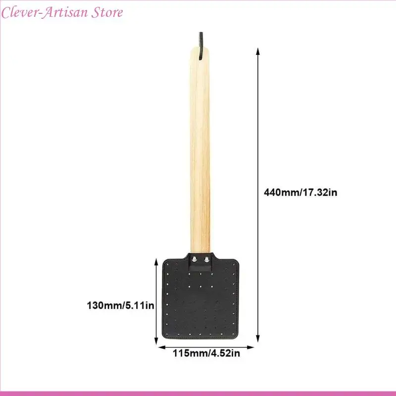 E06B User Friendly Leather Fly Swatters with Strong Handle For Functional Use
