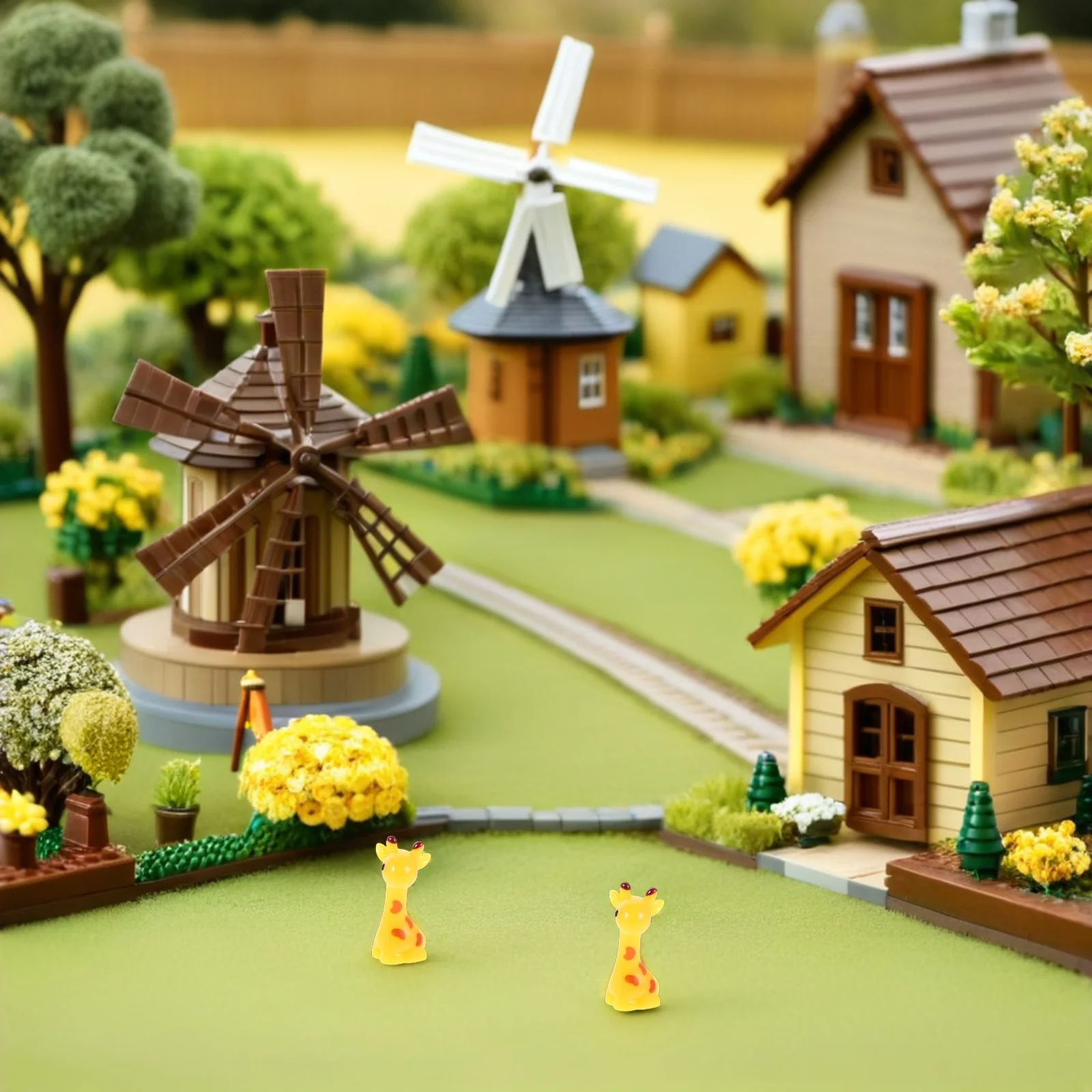 

20Pcs Miniature Giraffe Resin Statues Realistic Small Animal Ornaments for Mini Garden Landscape Terrarium Bonsai Plant