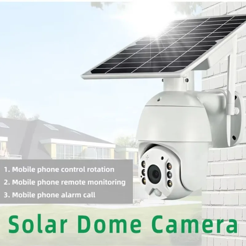 Factory supply 2MP 4G Starlight Solar Panel outdoor Surveillance Camera 2 way audio Solar Powered 4G CCTV PTZ dome Camera