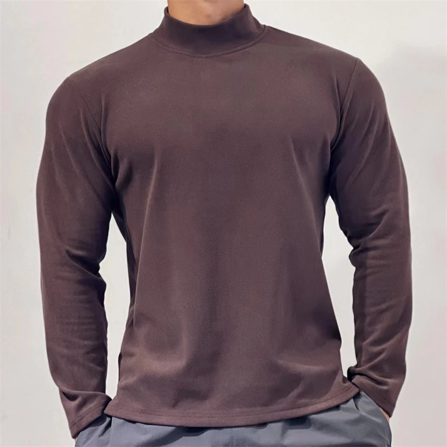 Men Sweatshirts Fashion Stand Collar Pullovers Streetwear Loose Hoodies Male Spring Autumn Solid Soft Sweatshirt Tops