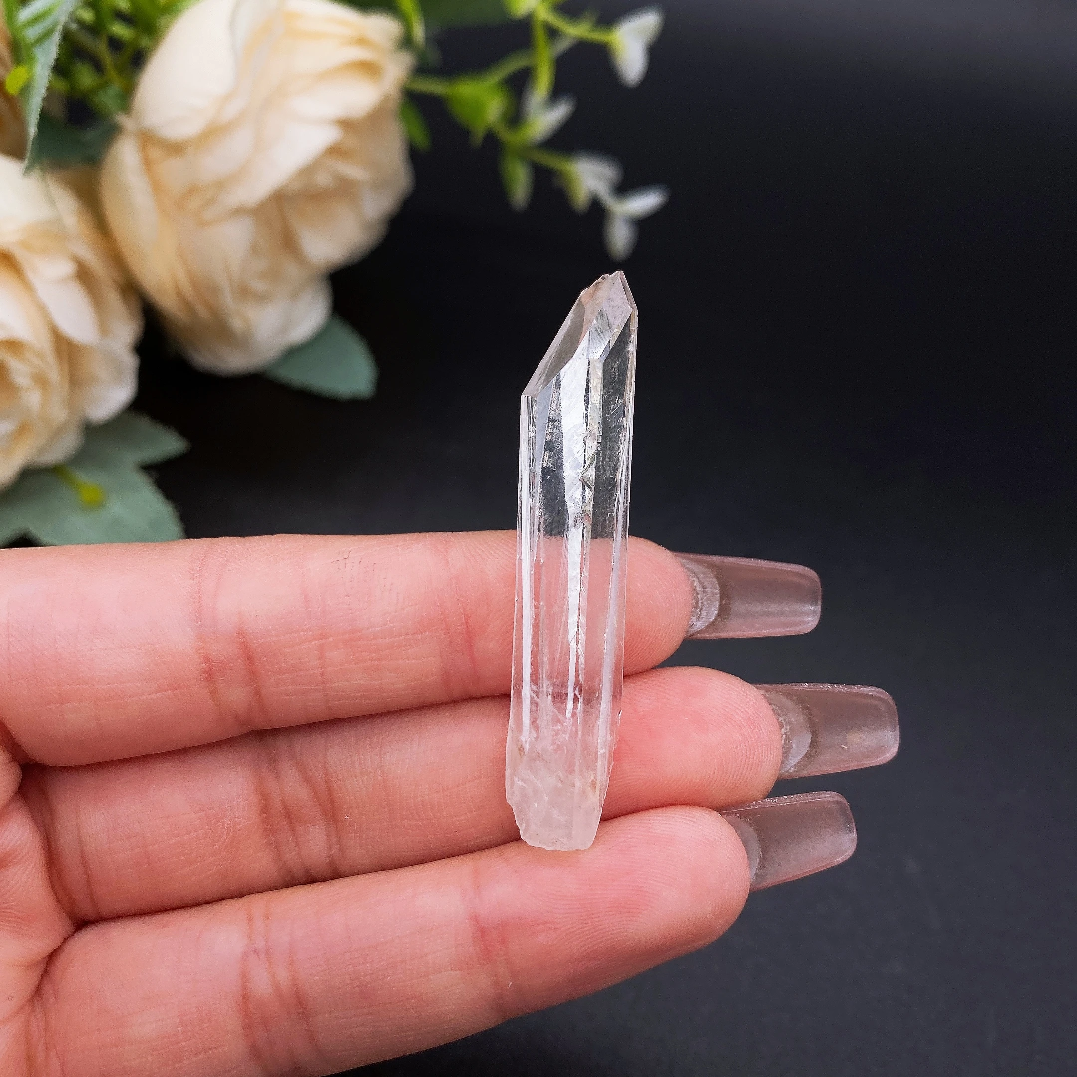 50g Natural Unpolished Clear Quartz Crystal Raw Column Stone Wand Point Energy Healing Rock Mineral Specimen Home Decor Gift