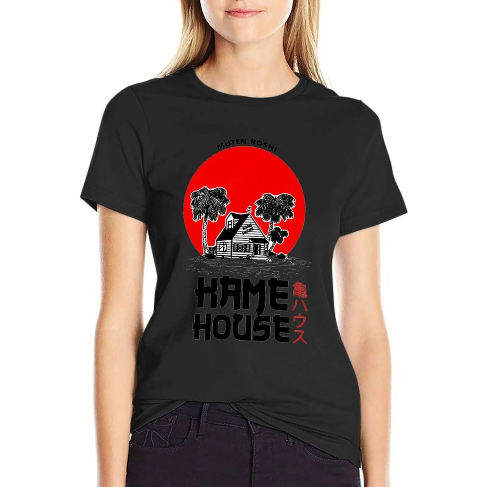 Kame House T-Shirt korean fashion summer tops hippie clothes aesthetic clothes T-shirt Women