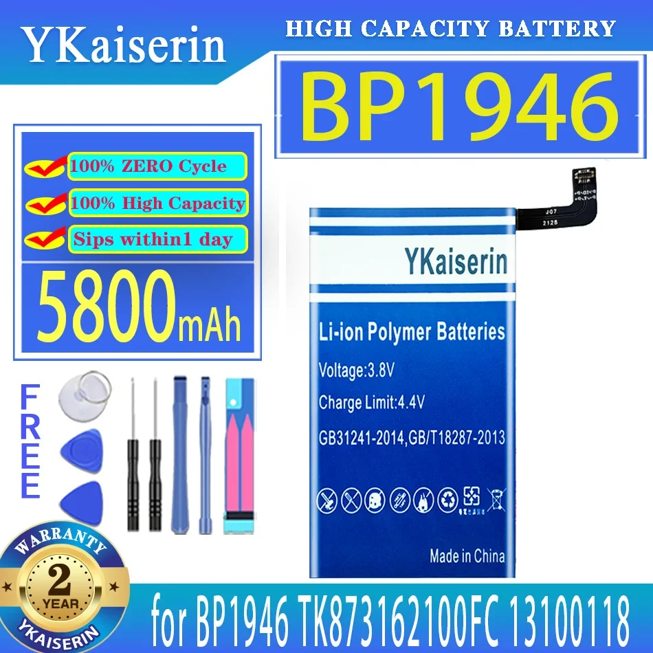 

YKaiserin Battery 5800mAh for BP1946 TK873162100FC 13100118 Bateria