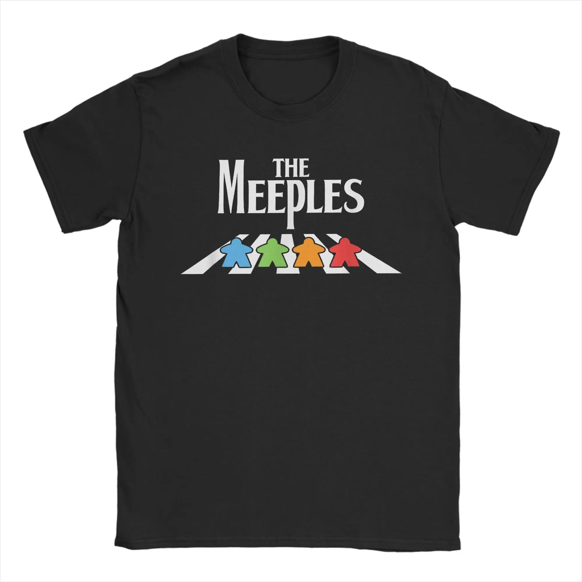 Men's T-Shirts Meeples Board Game Funny Novelty 100% Cotton Tee Short Sleeve Tabletop Gamers T Shirt Crew Neck Clothing 4XL 5XL