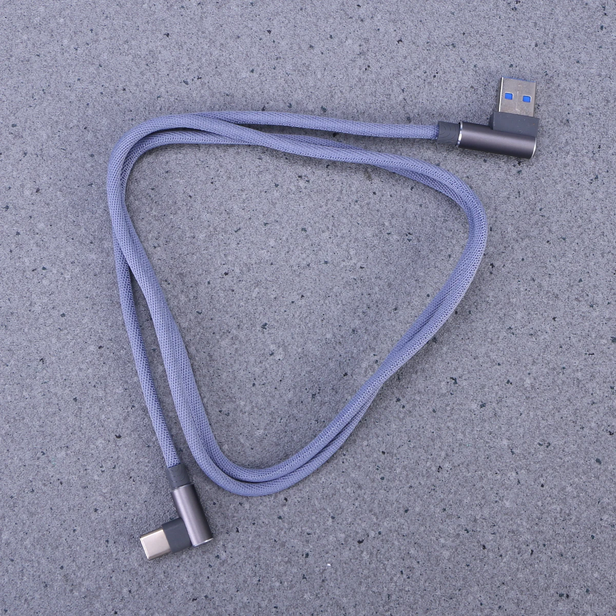 

1m Nylon Braided USB-C Fast Charging Cable USB Type C Data Sync Cord 90 Degree Right Angle for P20