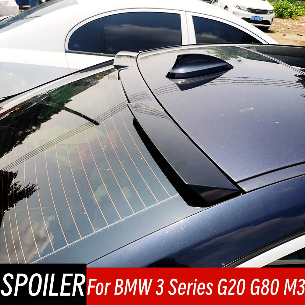 

For 2019+ BMW 3 Series G20 G80 M3 320i 325i 330i Rear Window Roof Spoiler Wings Car Black Carbon Exterior Tuning Accessorie Part