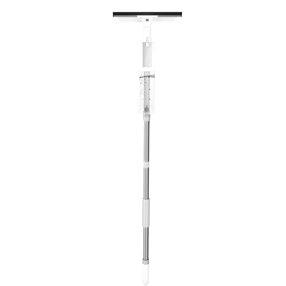 

Household Window Cleaner Double Sided Cleaning Brush Water Spray Scrub Long H Adjustable Rod Silicone Scraper Microfiber
