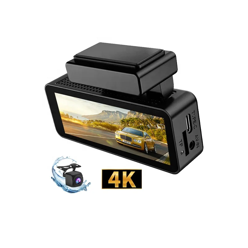 

Лидер продаж, автомобильная черная коробка, видеорегистратор HD, ночное видение, 4k, видеорегистратор, мини Wi-Fi, GPS 4k + 1080P, передняя и задняя камера с двумя объективами