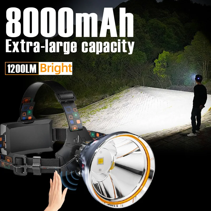 

Rechargeable outdoor night fishing light Camping mountaineering emergency light inductive stretch zoom warning light