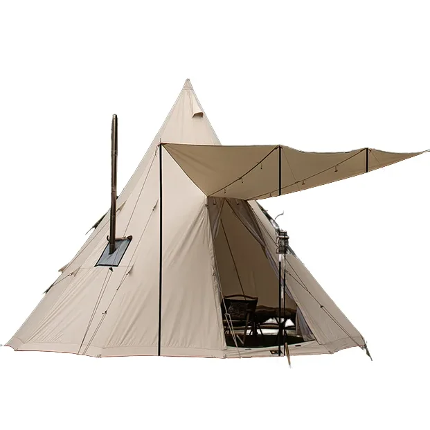 Morningstar Outdoor Camp Multi Pattern Indian  Professional Camping Canvas can be used as a restaurant bar 4.7 m Mohican tent