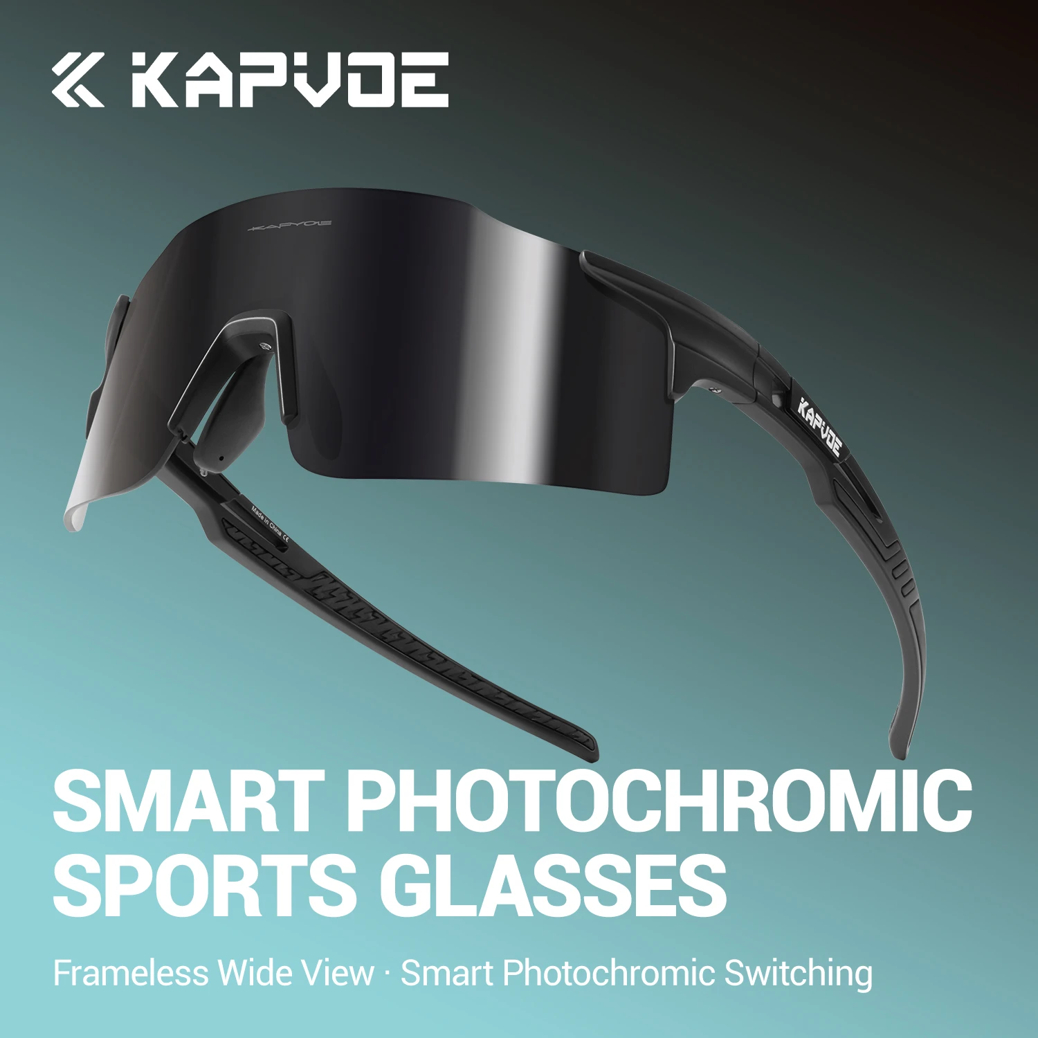 KAPVOE Photochromic Cycling Sunglasses UV400 MTB Road Bike Eyewear Outdoor Sports Bicycle Racing Glasses Camping Running Mask