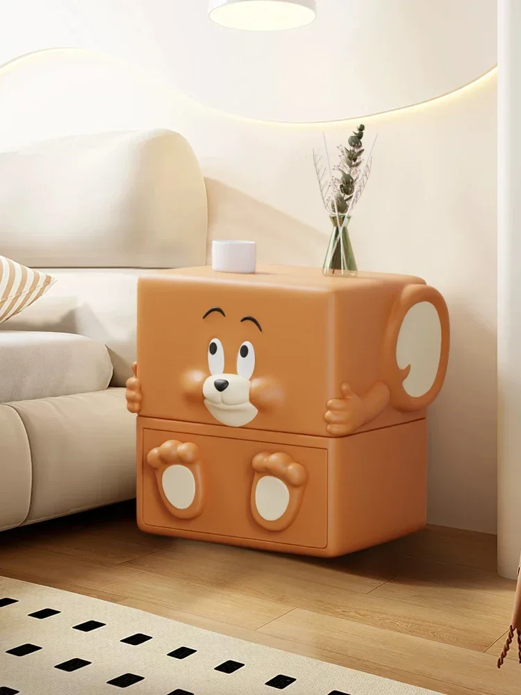 Gatti e topi creativo casa camera da letto comodino scaffale diversi armadietti portaoggetti comodini per bambini.