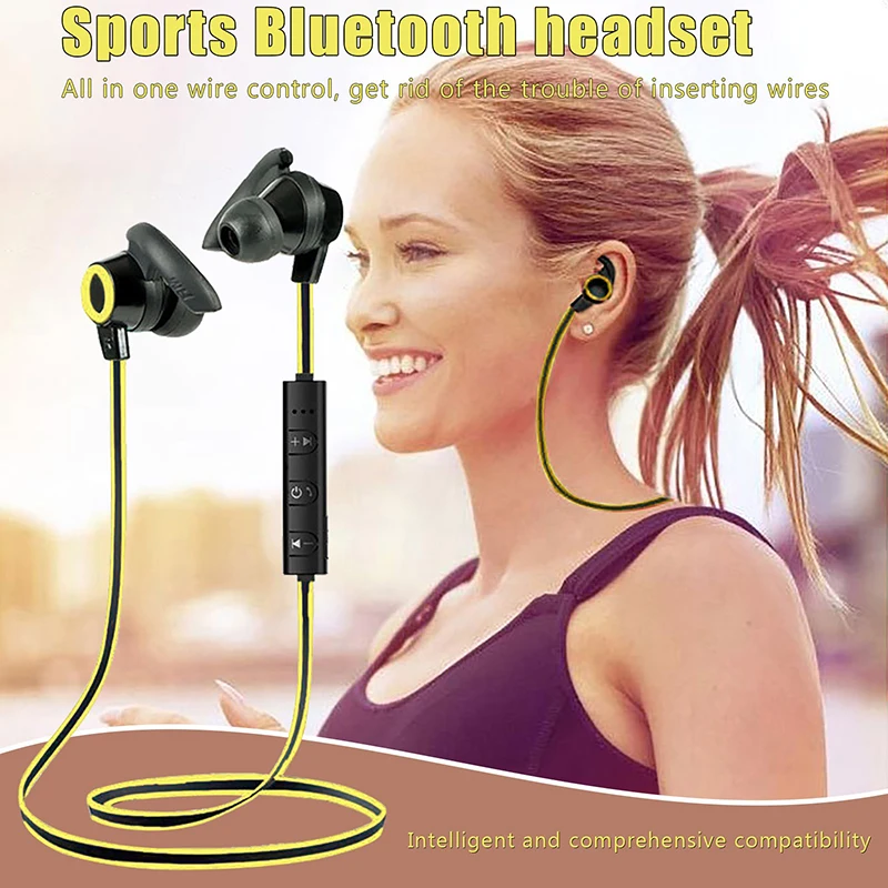 Esportes fones de ouvido bluetooth correndo música estéreo à prova dwaterproof água com microfone para xiaomi iphone huawei todos os smartphones fones de ouvido sem fio