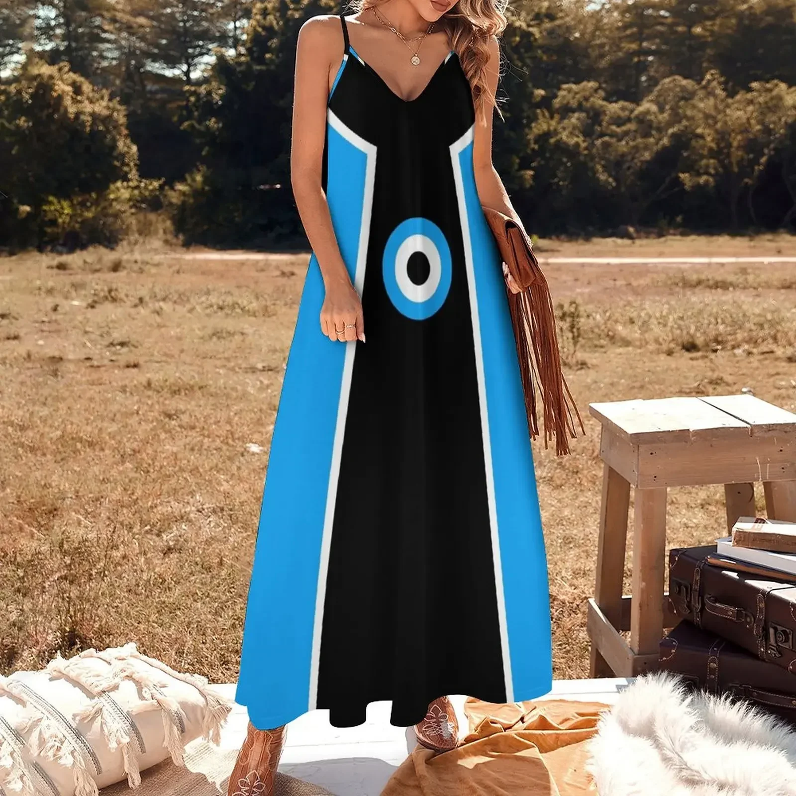 Blue Mod Target Sleeveless Dress dresses for prom dress party night women dress Aesthetic clothing