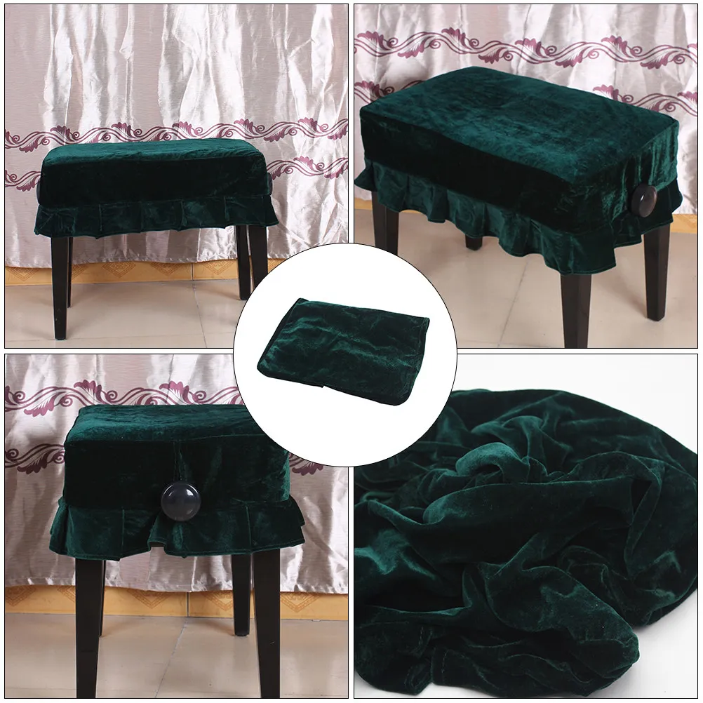 Piano Stool Seat Cover Elegant Color Wear Resistant Suitable for Office Home Piano Chair Protector Chair Bench Cover
