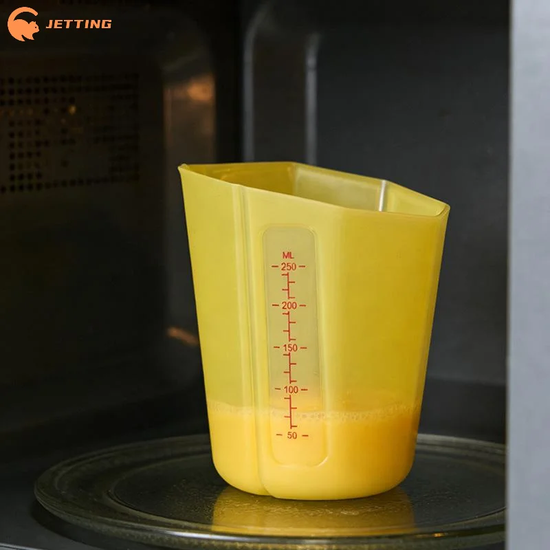 (New) 250ml Silicone Measuring Cup With Scale Transparent Measuring Cup Heat Resistant Soft Measuring Cup Baking Tool