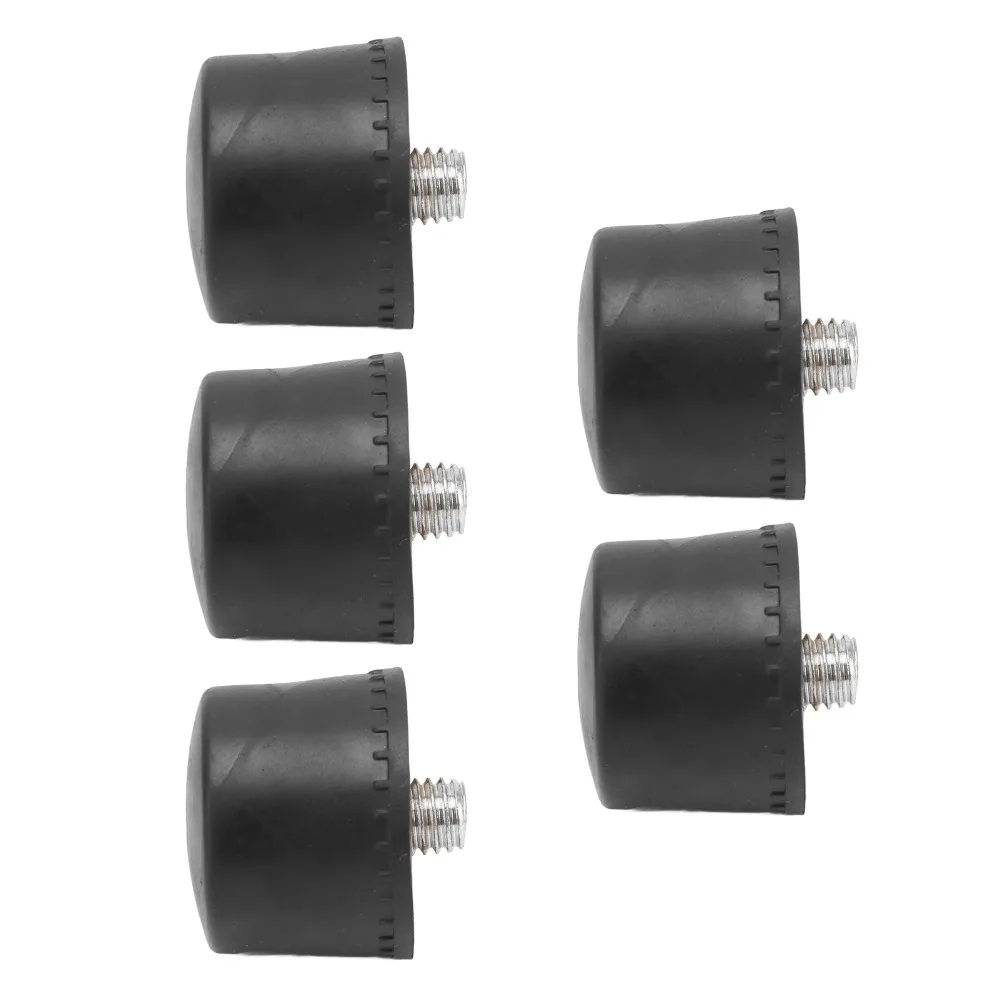 5PCS Non-Slip Surface Rubber Hammer Head Oil Prevention Anti-Scratch Rubber Mallet Replacement Tool Accessory
