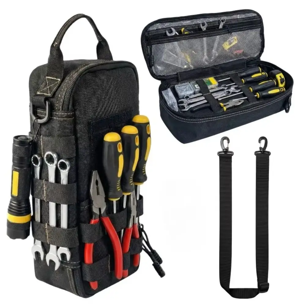 Portable Hammer Outdoor Toolkit Hardware Ground Spikes Camping Storage Bag Practical High Capacity Tent Accessories Tool Pounch