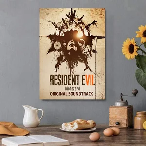 HD Canvas Poster for Boys, Classic Games, Retro Wall Art, Resident Evil Series, Bedroom Prints, Living Room, Cover Album, Decoration 6 Main Sales Gamer Decorative Frame - №4