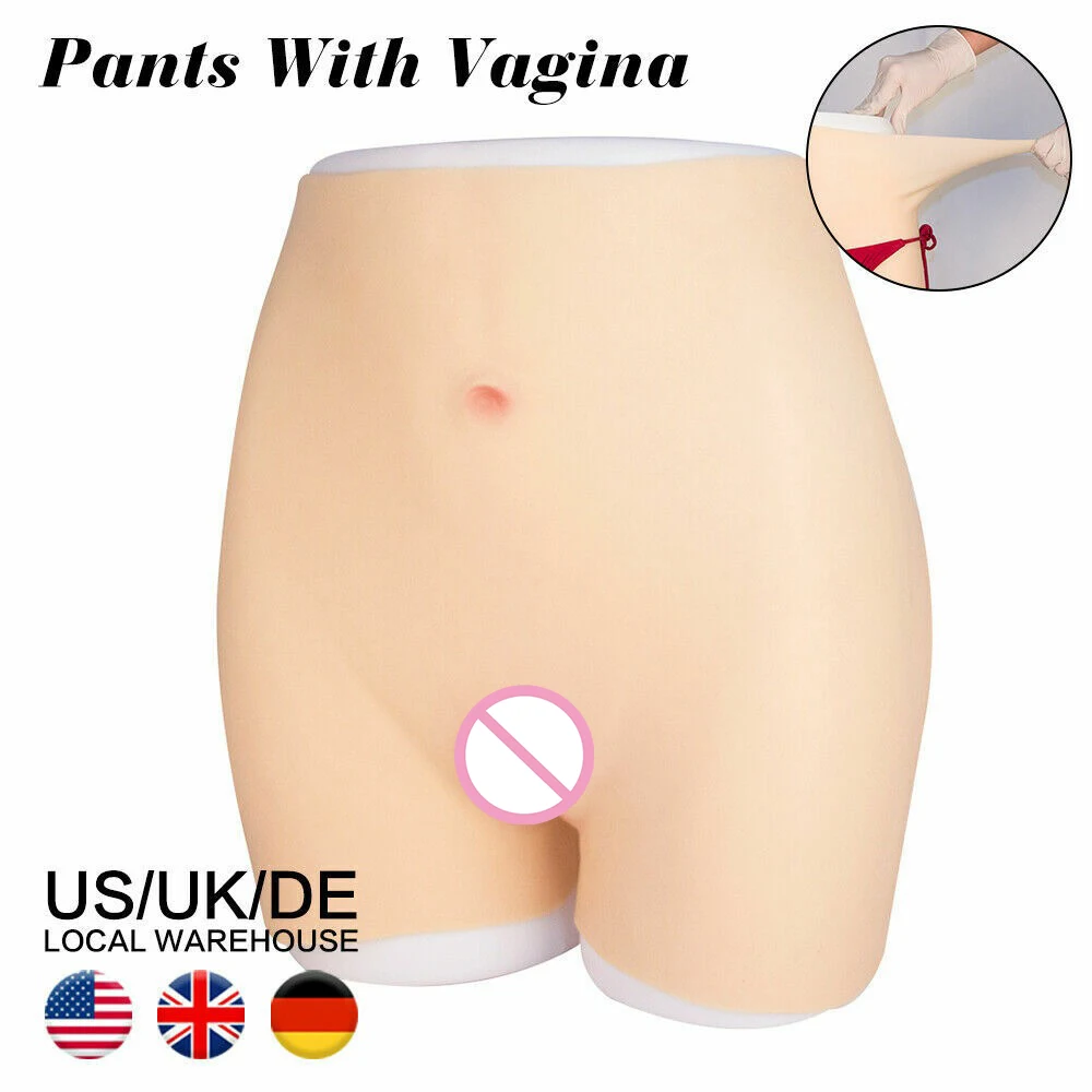 

Мужские силиконовые трусики с реалистичной вагиной, нижнее белье для косплея для трансвеститов, транссексуалов, утолщенный дизайн для увеличения бедер