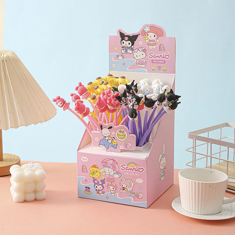 

Cartoon Sanrio Neutral Pen Cinnamoroll Kuromi Anime Shake Pen Girls High Value Gift Pen Student Study Stationery School Supplies