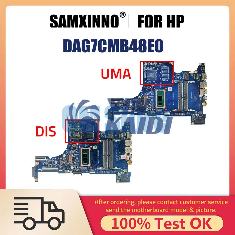 

Notebook Mainboard For HP 15-U 15T-CU 15-CU DAG7CMB48E0 Laptop Motherboard With CPU I3 I5 I7 8th Gen 100% Tested