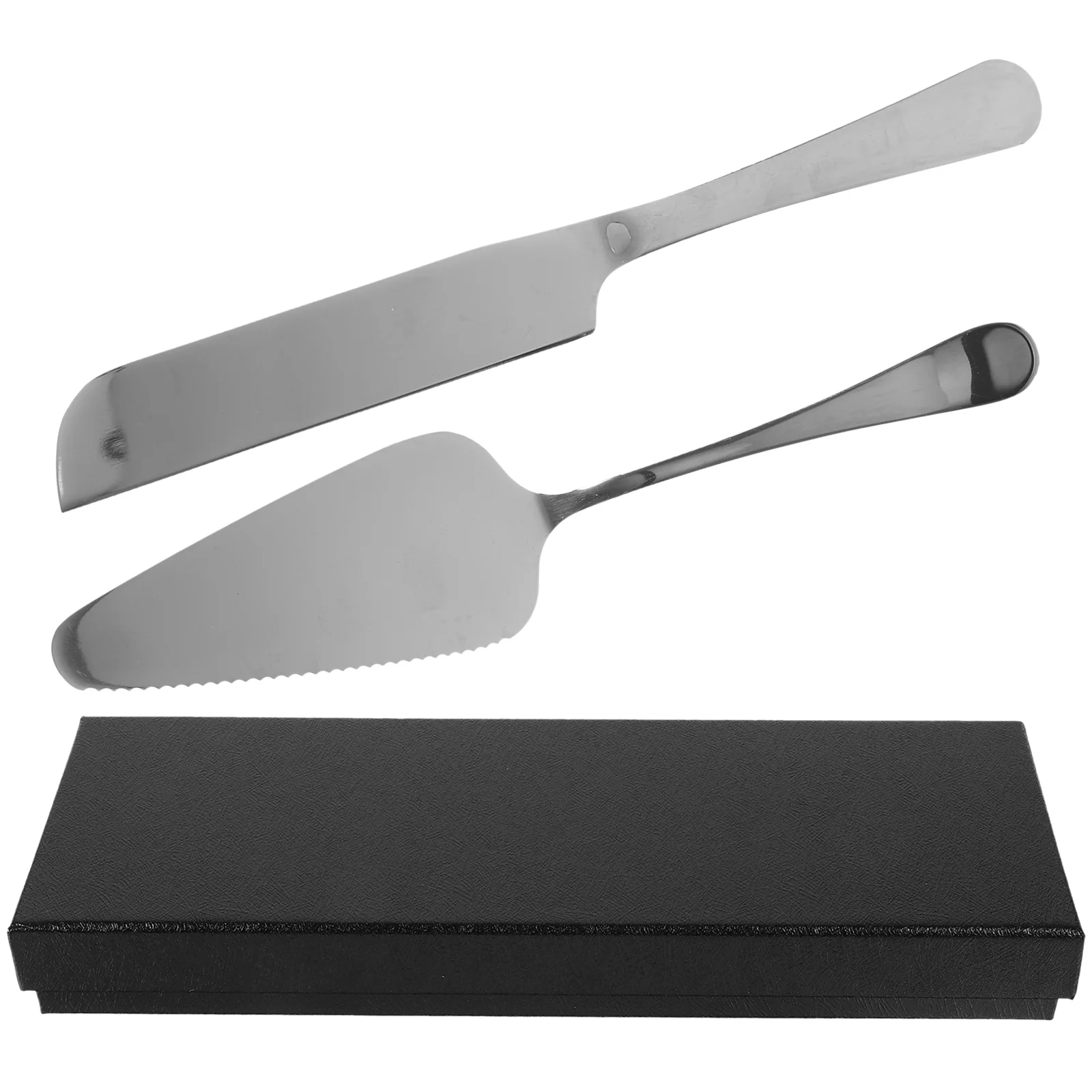 

Cake Knife Set Kitchen Supply Spatula Portable Stainless Steel Wedding Server Pie