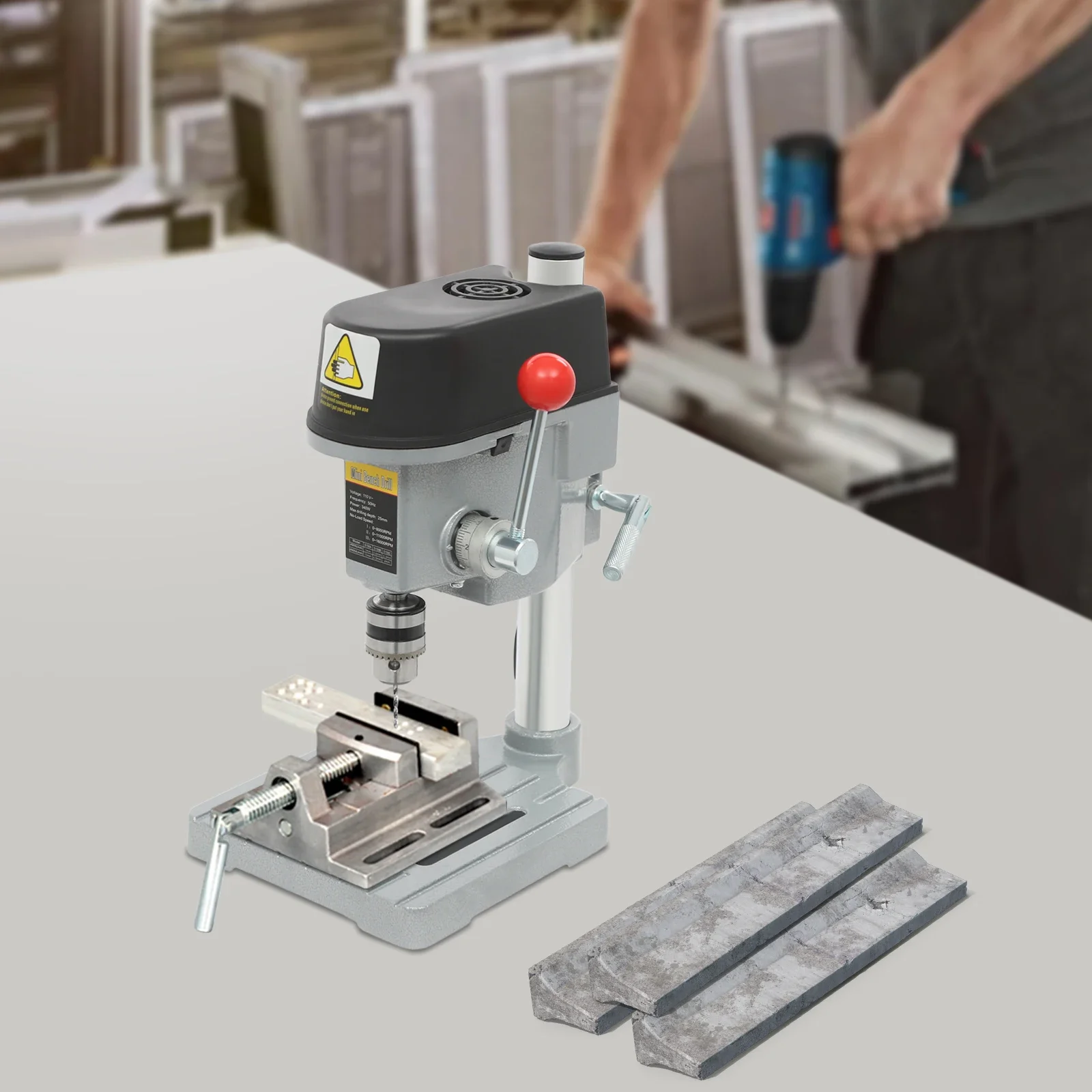 

Mini Bench Drill Press, Corded Mini Table Drill, Portable Bench Drill Machine