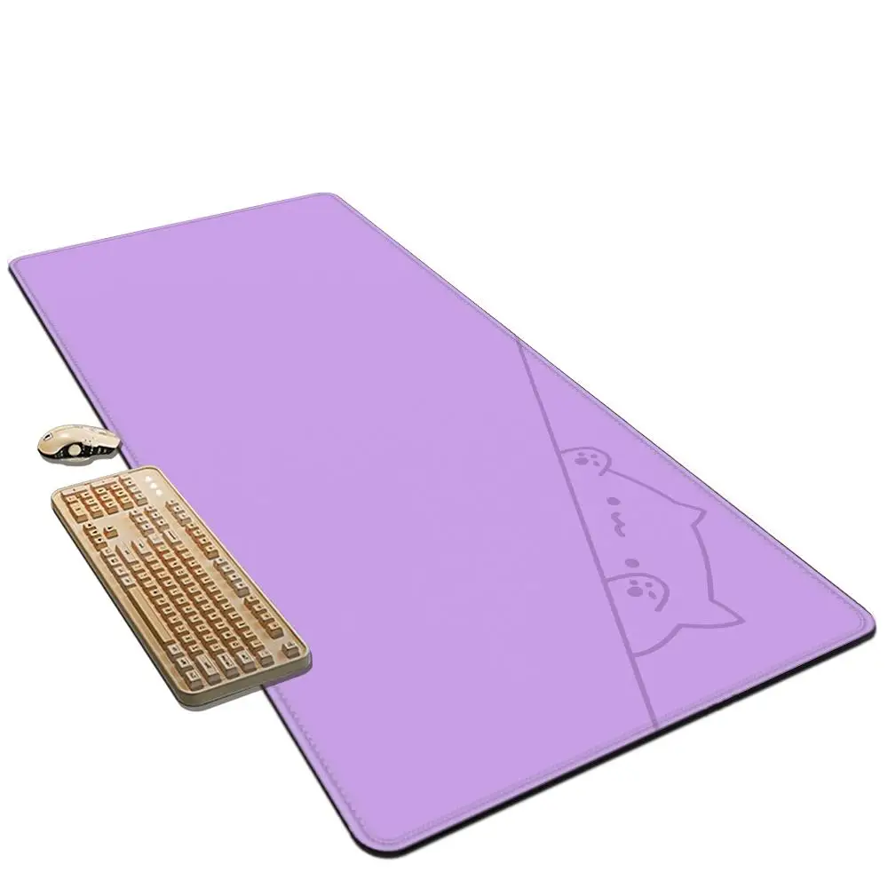 Kawaii black Cat with Paws Mouse Pad Anime Deskmat Gaming Laptop Mousepad Minimalistic Office Carpet Gamer Keyboard Mouse Mat