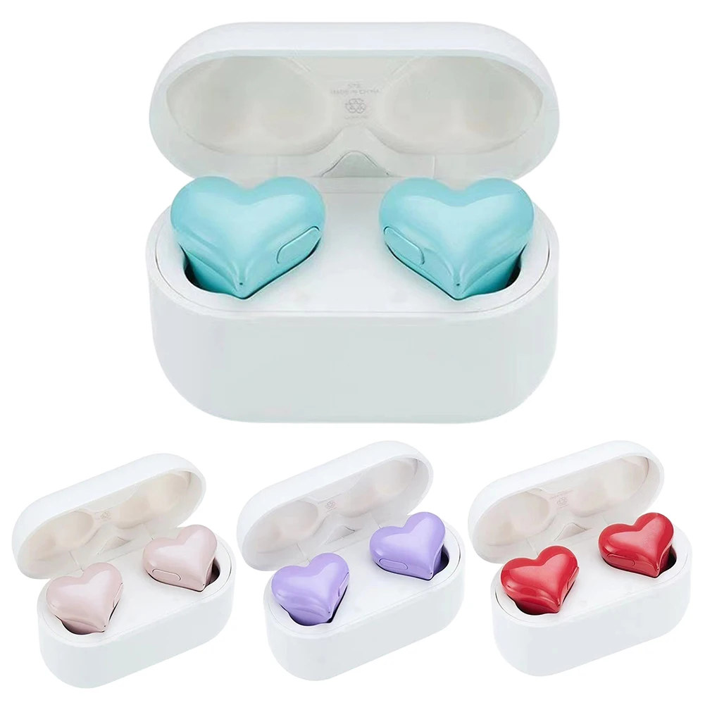 Heartbuds Wireless Earphones TWS Earbuds Bluetooth Headset Heart Buds Women Fashion Gaming Student Headphones for Girl Kids Gift