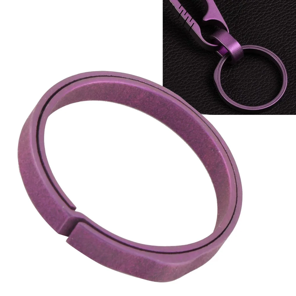 Durable 20mm Key Ring Titanium Alloy Portable Split Key Ring Keychain Accessories Outdoor Use