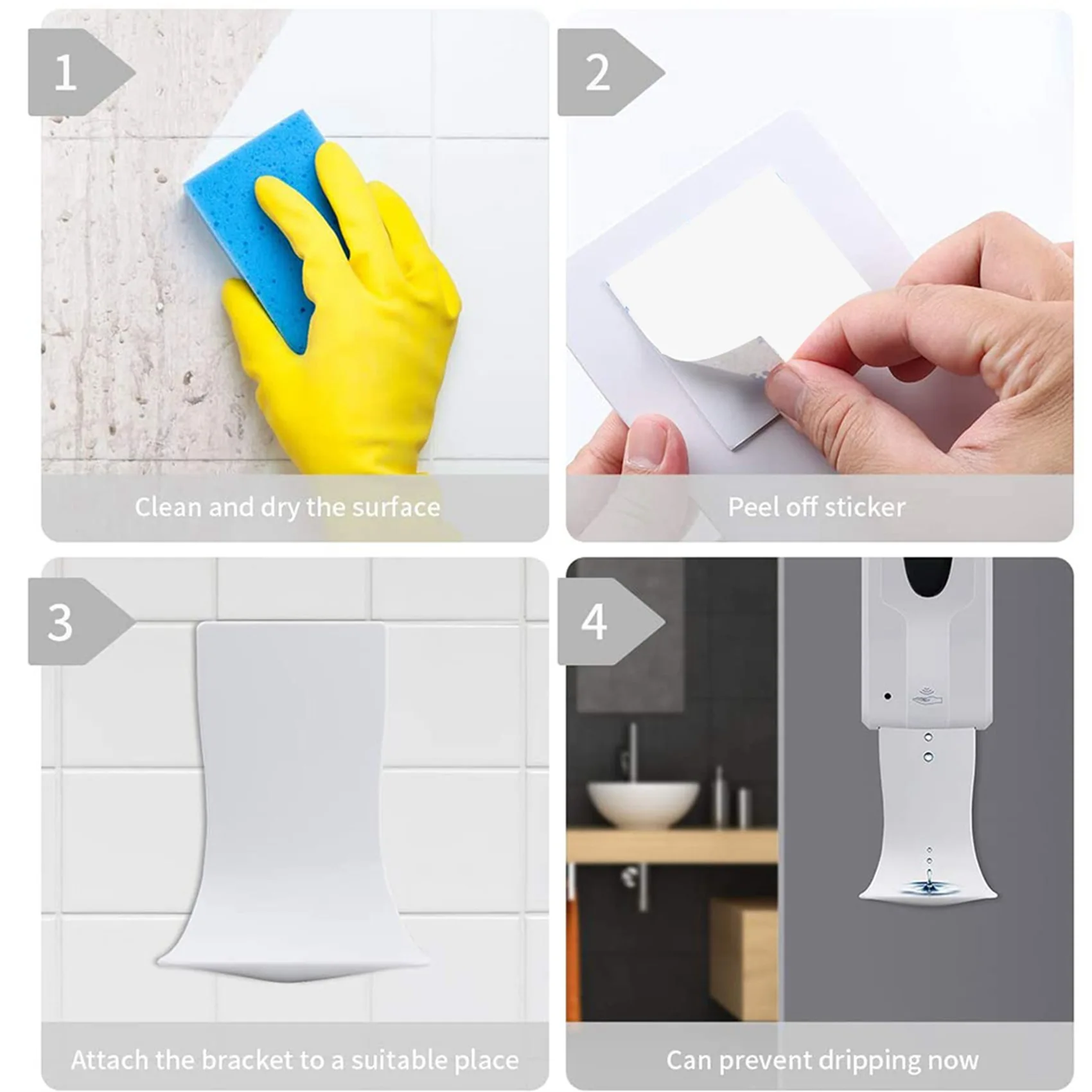 

HLZS-2X Wall Mount Soap Dispenser Drip Tray,Sanitizer Dispenser Accessories,For All Soap Dispenser,Spill Tray