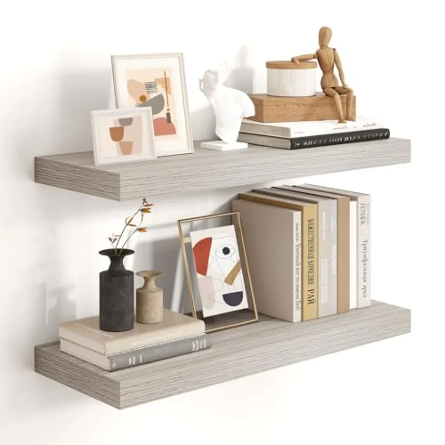 

24 inc Floating Sees for Wall9.3 inc deep Grey atroom Over Toilet Self Wall Mounted Rustic Wood Sees for edroom Living Room Kit