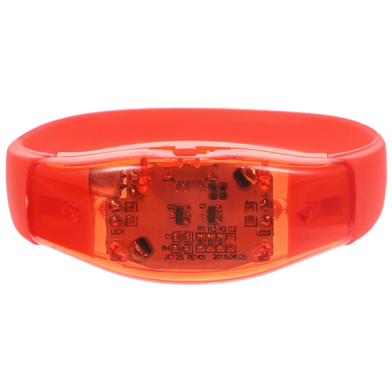 

1pc Sound Activated Led Light Bracelet Red Flashing Silicone Bangle For Party Concert Nightclub Luminous Wristband