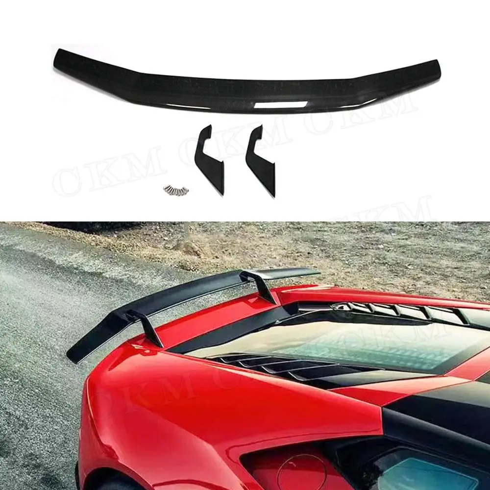 

Carbon Fiber Rear Trunk Spoiler Lip Wings Case For Lamborghini Huracan LP580 LP610 2014-2018 FRP Unpainted Black Car Accessories