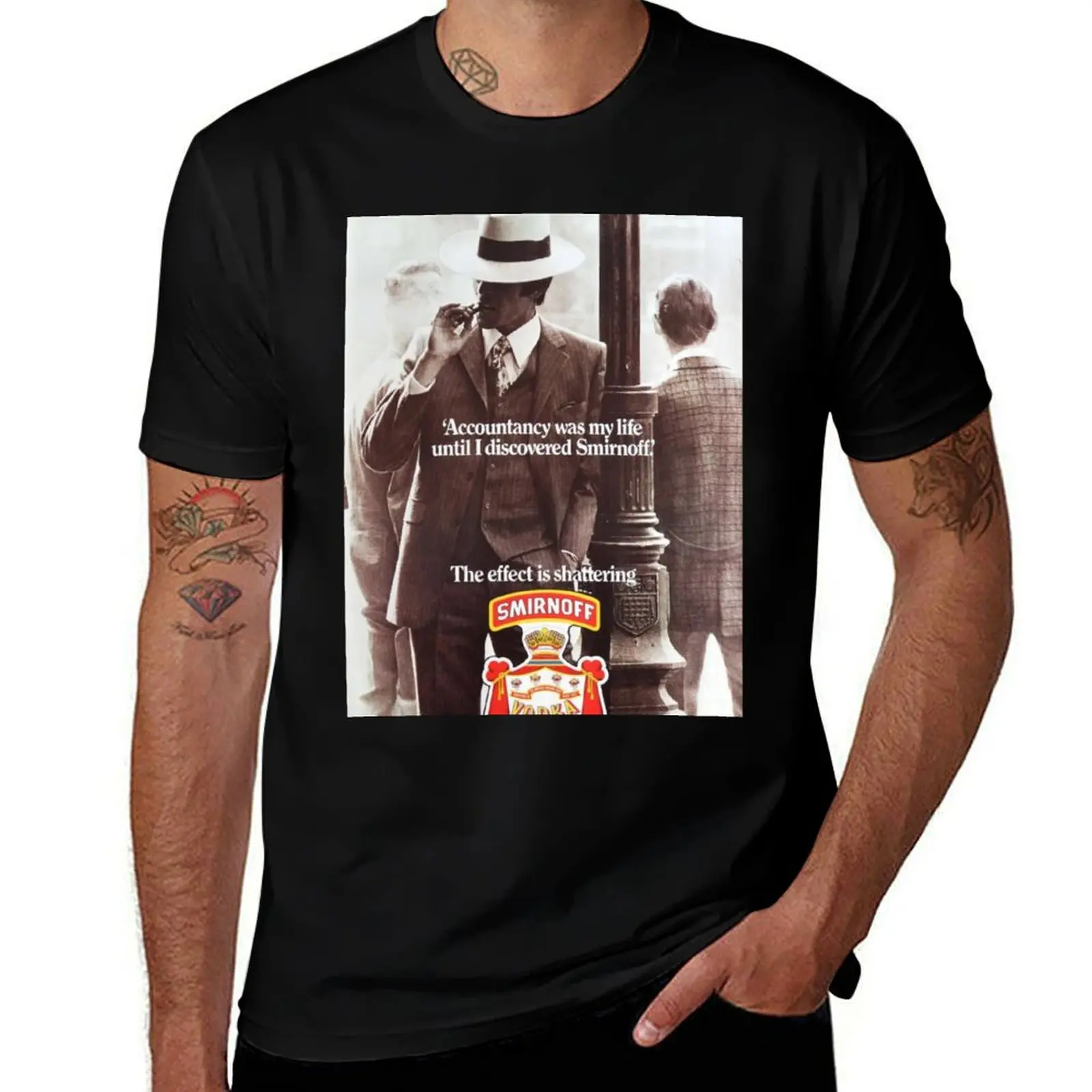 Smirnoff The Effect is Shattering T-Shirt Active Wear Sports T-Shirt for Men