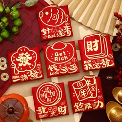 54pcs Chinese New Year Red Envelopes Lucky Money Pockets With Classical Snake Year for Spring Festival Decor