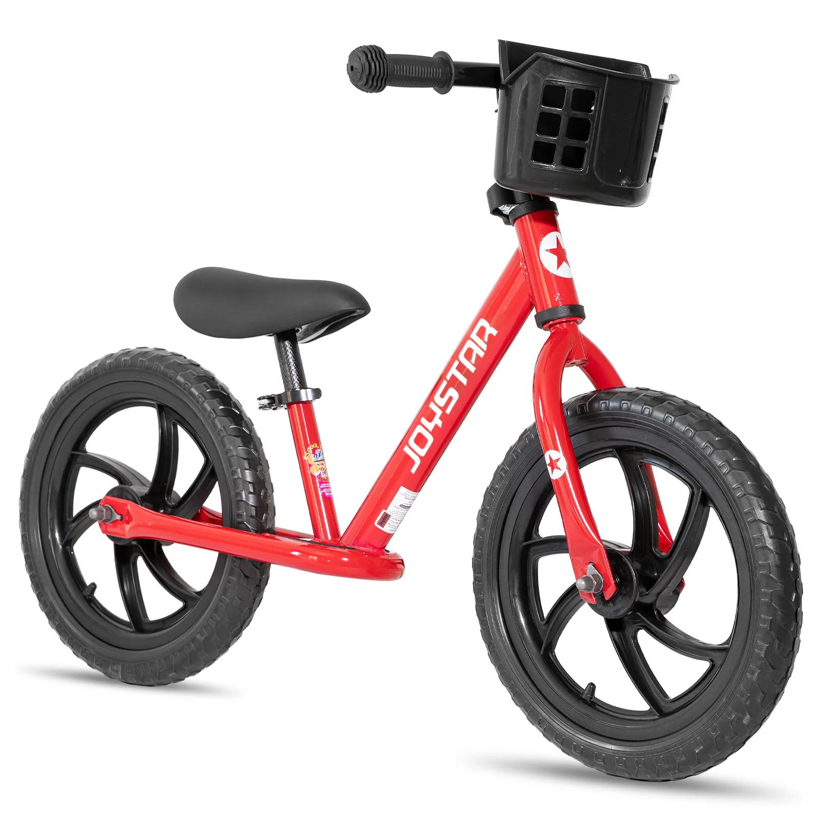 JOYSTAR 12/14 Inch Kids Balance Bike for 18months-5 Years, Lightweight Toddler Balance Bikes with Footrest and Handlebar, Red