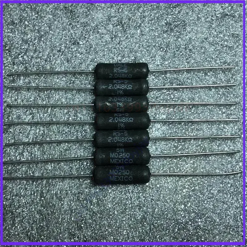 Genuine for VISHAY-DALE 2.048K 5W 1% Precision Wirewound Resistor for Tube Amplifier   20pcs