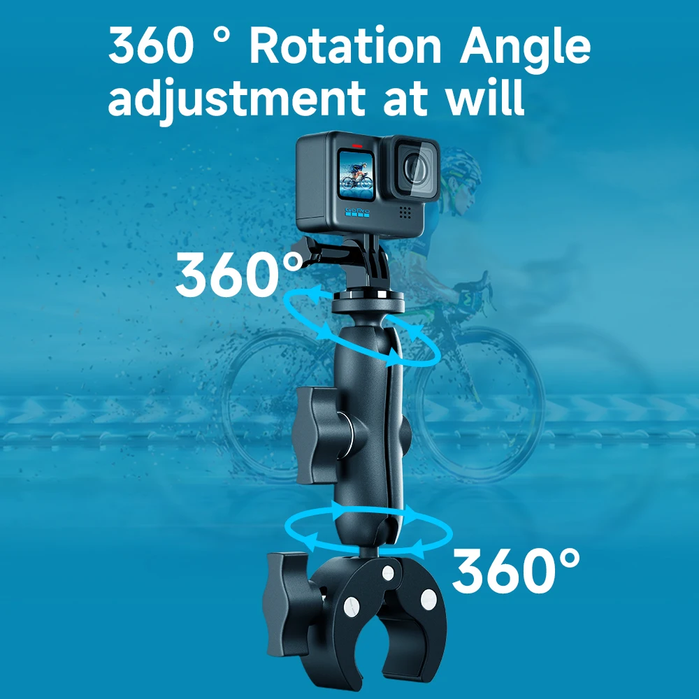 Imagem -05 - Braçadeira Super Multifuncional 360 ° Bola Cabeça Ajustável para Vlogging Viver com Buraco para Gopro Ação Insta360