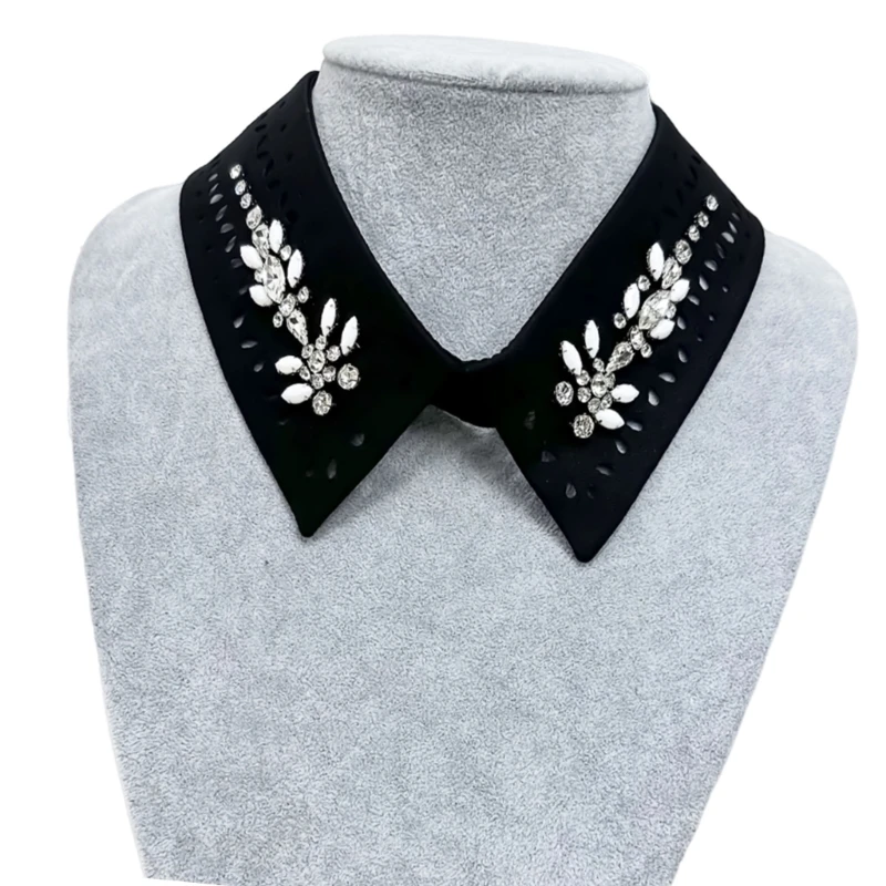 Point Faux Collar Decorative Shirt Collar Beading Sweater Collar Dress Decors